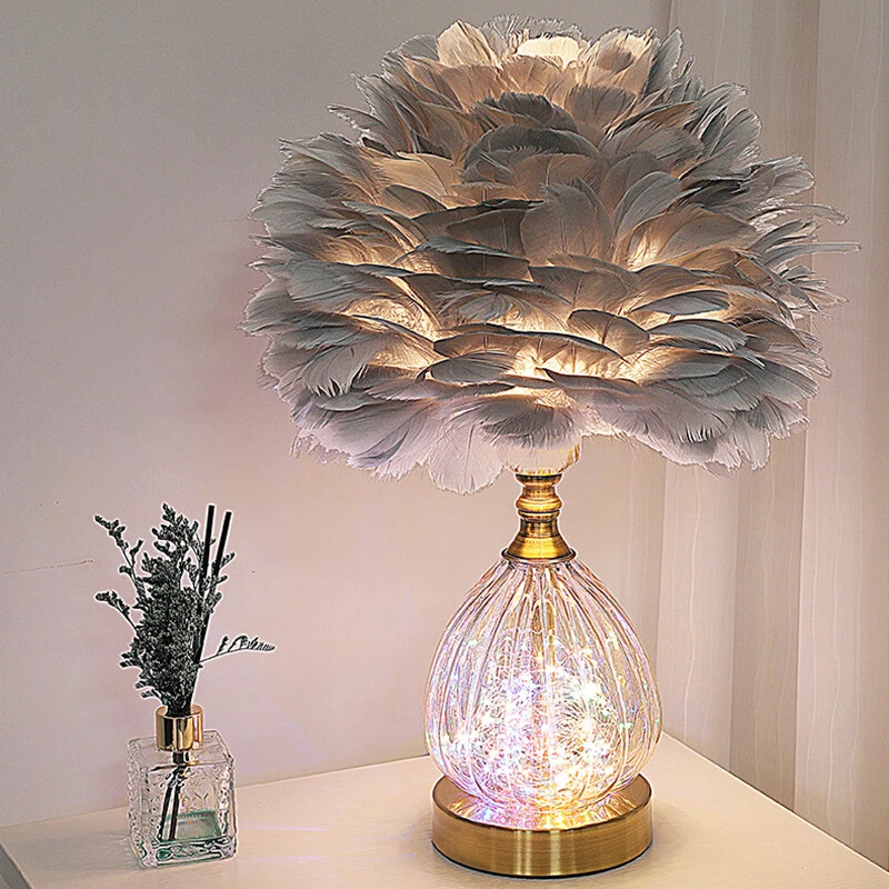 Gold discount feather lamp