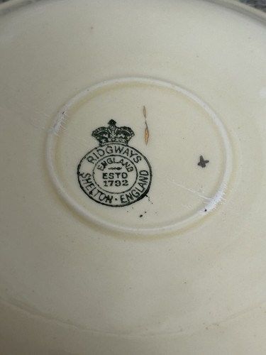 Tazza e piattino Ridgways Shelton Inghilterra isola tropicale albero nave vintage - Foto 10 di 13