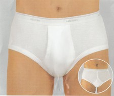 6 PEZZI SLIP UOMO VITA ALTA COSTINA HENRI SLIP APERTO AVANTI BIANCO 116 MUTANDA