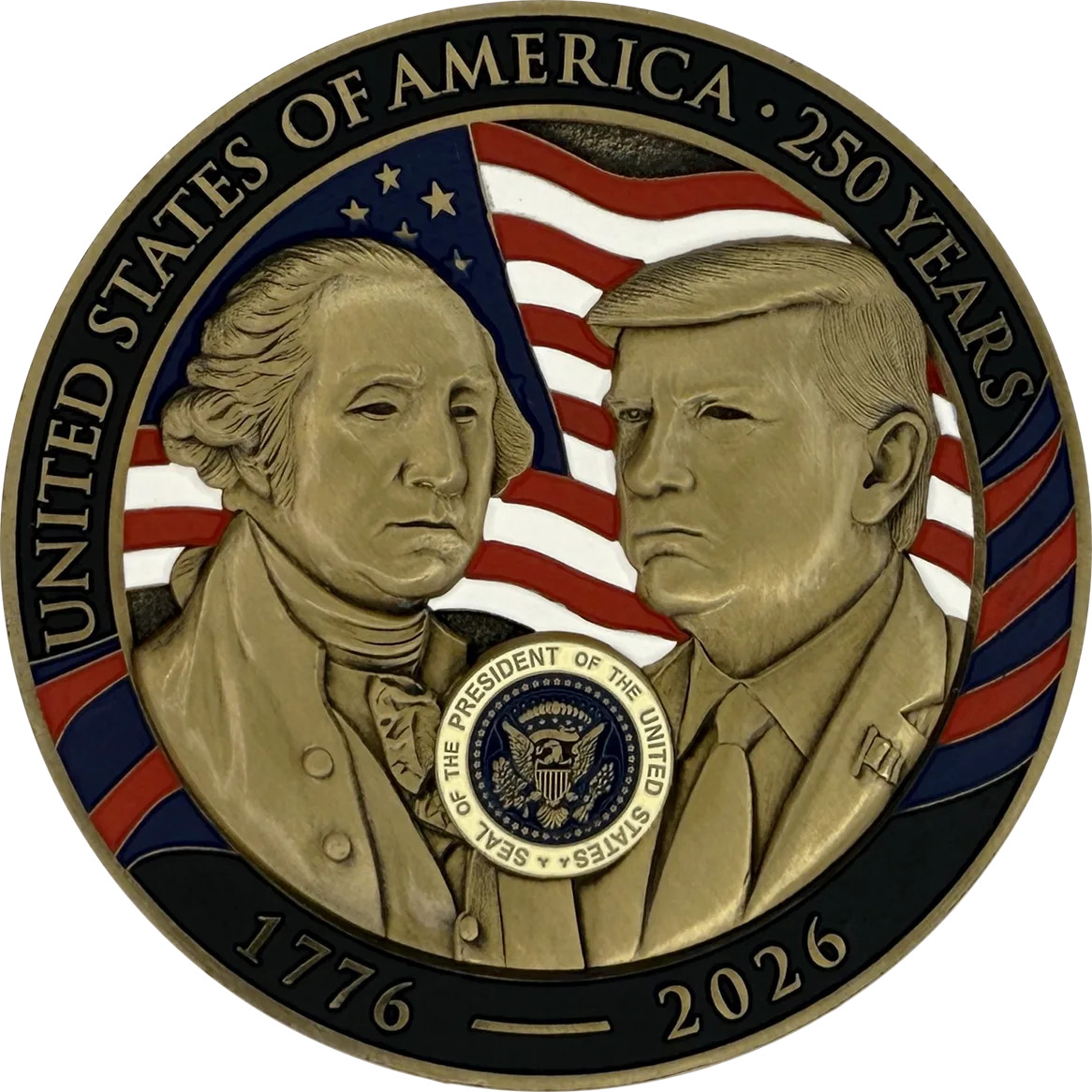 USA 250th Anniversary Semiquincentennial Challenge Coin