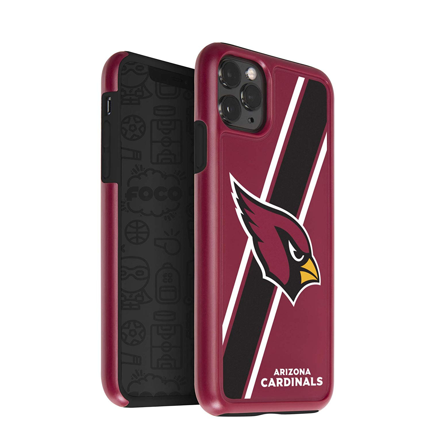 FOCO NFL Arizona Cardinals Hybrid Case for iPhone 11 Pro Max & XS Max (6.5")