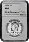 1964 50C Silver Proof Kennedy Half Dollar NGC Graded PF 67 in New Holder