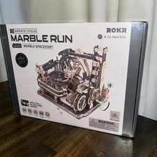 ROKR Marble Spaceport Marble Run 3D Wooden Puzzle LGC01. New 100%