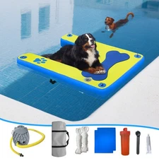Inflatable Pool Ramp for Large Dogs, Dog Swimming Pool Escape Ramp