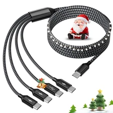 USB C Splitter Multi Charging Cable, Dual Type C Charger Cord,4 in 1 Multiple