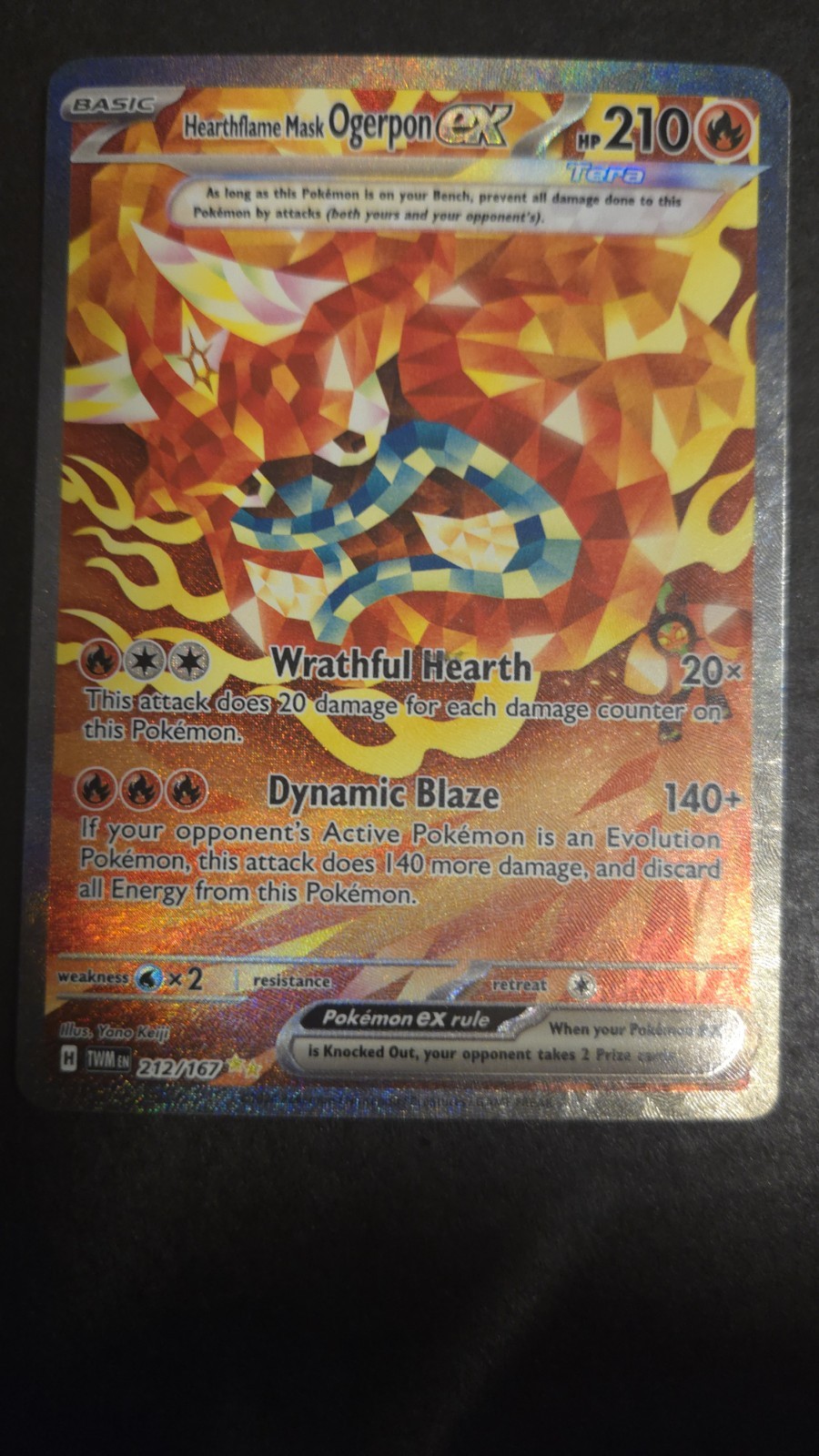 Hearthflame Mask Ogerpon ex 212/167 Sv06: Twilight Masquerade Holo