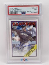 2023 Topps 1988 Topps BB Auto Oswald Peraza #88BAOP PSA 9 MINT Angels Yanks (RC)