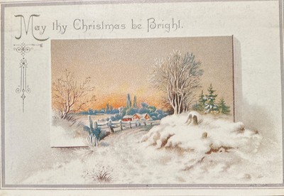 May Thy Christmas Be Bright 6x4 A Reproduction of an 1874-1895 Postcard