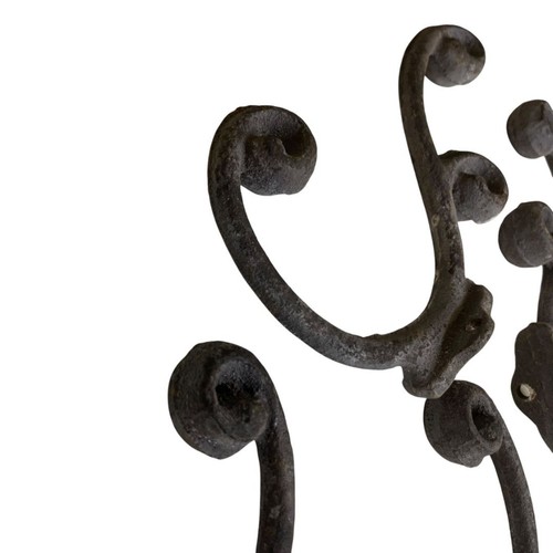 Set of 4 Hat Coat Hooks Vintage Scrolled Design Distressed Wall Hanging - Picture 8 of 8