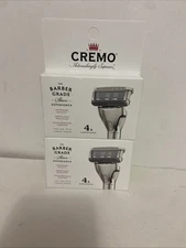 Cremo Barber Grade Razor Blade Refill Cartridges * 2-Boxes *Lot of 8-Blades *NEW