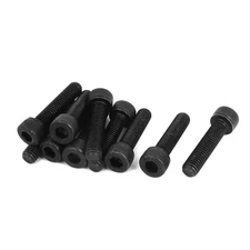 M8 x 35mm 12.9 Alloy Steel Machine Bolt Hex Socket Head Cap Screws Black 10pcs