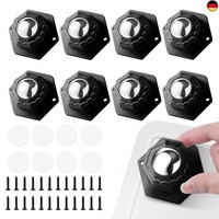 MöBelrollen, 8 StüCk Kugelrollen Schwerlast, MöBelrollen Flach, 360 Grad Rollen