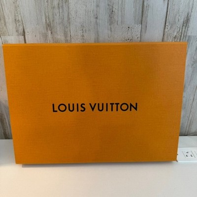 Louis Vuitton Empty Gift Box Large Orange Magnetic Book Style Monogram Tab