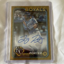 2024 Topps Chrome - Rookie Autographs Logan Porter RA-LP Gold Wave Refractor /50