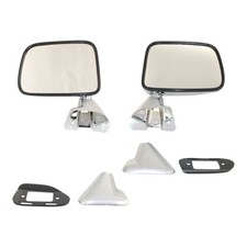 Manual Side View Mirrors Chrome Pair Set For 87-88 Toyota Pickup Truck 4runner