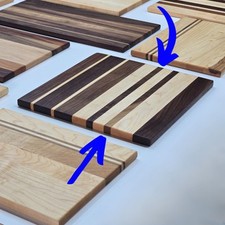 Cutting Board 149, Maple, Walnut, 12 11/16 x 12 13/16 x 11/16