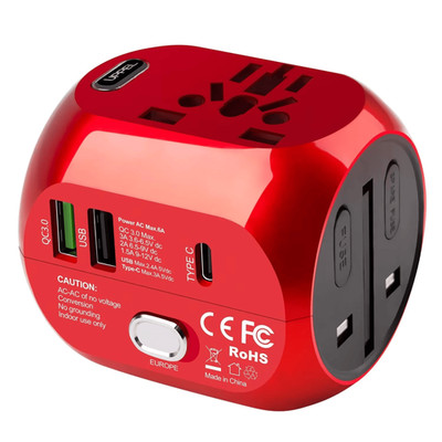 Universal  International Travel Adapter US/UK/AU/EU Multiple Plug ,Type C,USB Ch