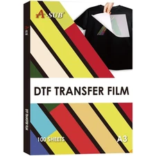 DTF Transfer Film A3(11.7x16.5 Inch) - 100 Sheets Double Sided Matte DTF Tran...