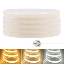 Dimmable Neon COB LED Strip Lights 220V Flexible Tape Rope Light IP67 Waterproof