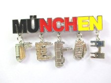 München Metall Magnet 5 Charms Souvenir Germany Frauenkirche Oper Marienplatz