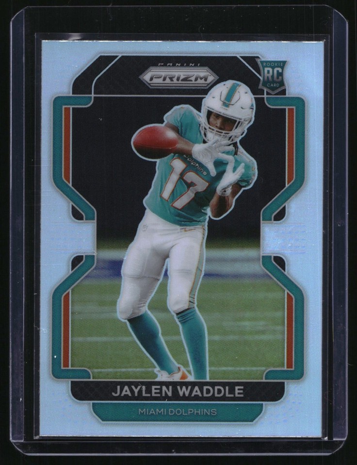 2021 Panini Prizm #V-338 Jaylen Waddle Variation Silver Prizm #V-338 Jaylen Waddle RC Rookie Variation Silver Prizm Dolphins