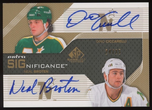 Dino Ciccarelli Neal Broten 2007-08 SP Authentic Extra SIGnificance #XS-CB 24/25