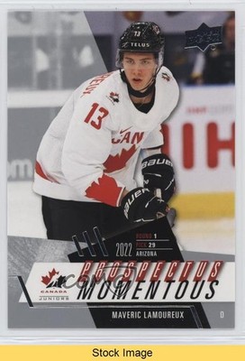 2024 Team Canada Juniors Prospectus Momentous Maveric Lamoureux #PM-39 READ 1ai1