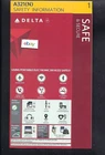 DELTA AIRLINES AIRBUS A321 (N)  SAFETY CARD 2023 SAFE & SECURE