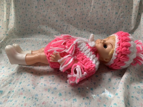 Vintage Doll Made In Taiwan 12” Rooted Hair Eyelashes Sleepy Eyes Hat Boots*** - Picture 5 of 14