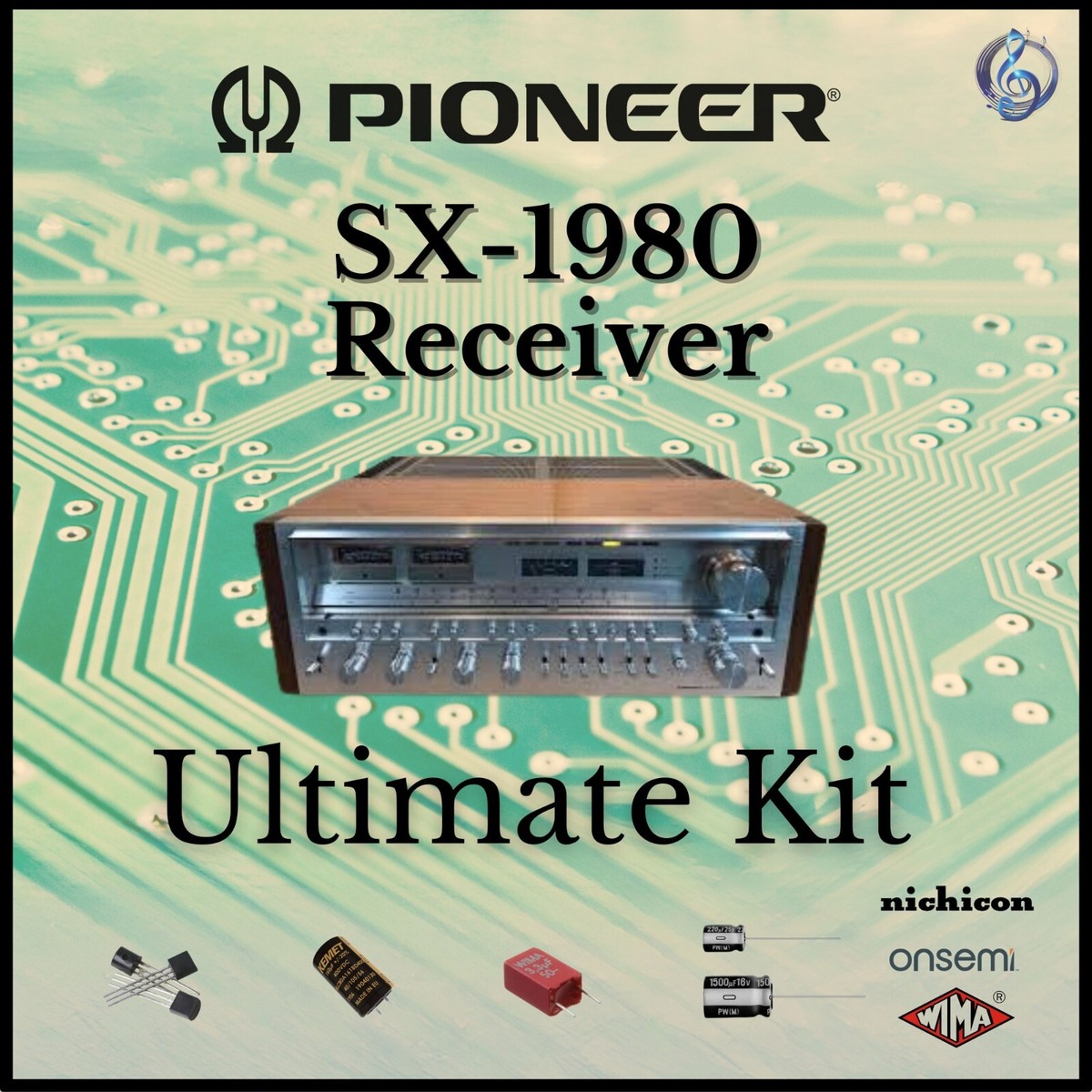 Pioneer SX-1980 Receiver Ultimate Upgrade Kit Genuine Parts