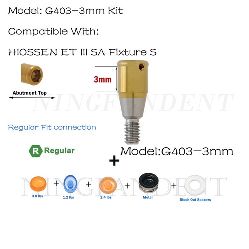 Localizador de implantes Hiossen mini/pilar estándar GH = 1-7,0 mm herramienta de accionamiento tapas macho - Imagen 144 de 258