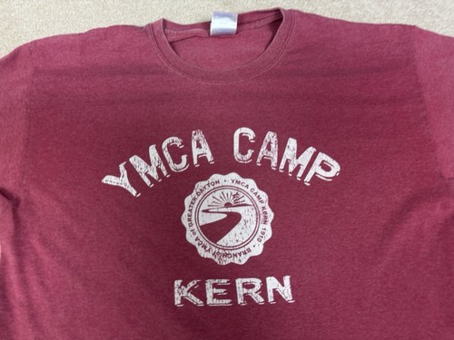 Gildan Shirt Adult Large Vintage YMCA Tee Dayton Ohio Spell Out - Picture 2 of 14