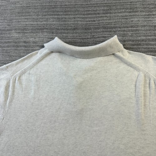 J Crew Polo Shirt Mens Extra Large Beige Tan Sweater Knit Cotton - Picture 4 of 8