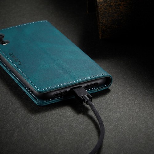 Funda tipo billetera magnética de cuero con tapa para iPhone 16e/16/15/14/13/12/11 XR SE 8 - Imagen 12 de 25