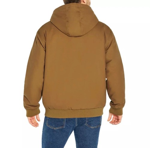 NWT Men's Brown Woolrich Canvas Hooded Jacket Size XXL 2XL Outdoor Barn Coat - Picture 2 of 3