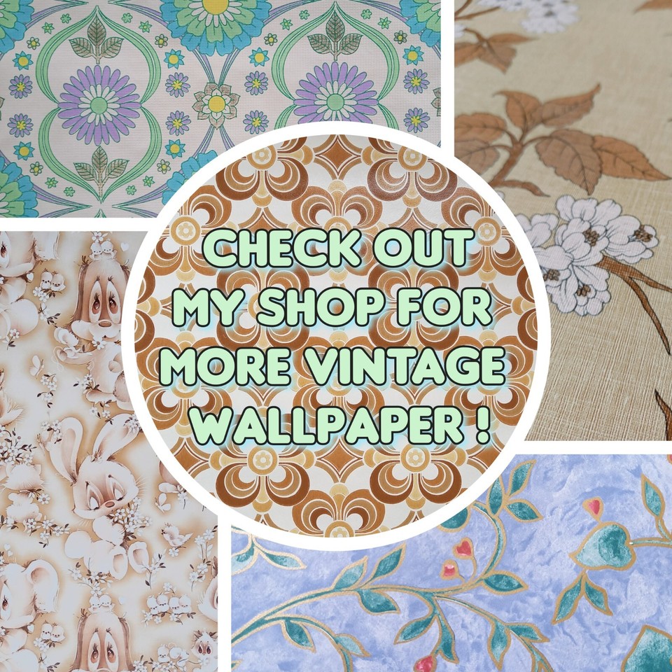 X2 70s Vintage VYMURA Wallpaper Rolls Damask Floral 60s Flowers Retro