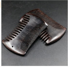 Mens Ebony Sandalwood Comb Beard Hair Brush Leather Case Fashion Style Barber
