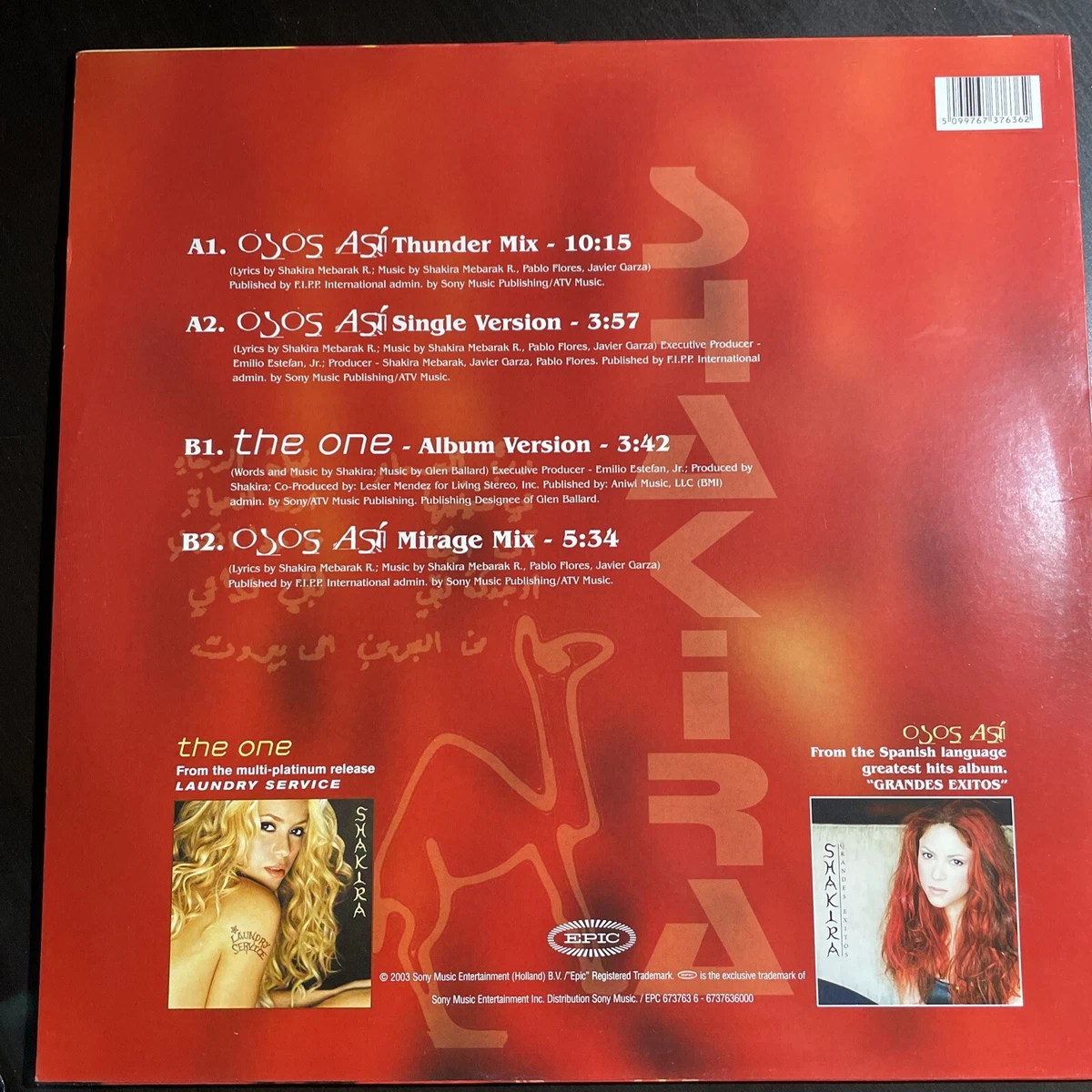 Shakira Ojos Asi Album