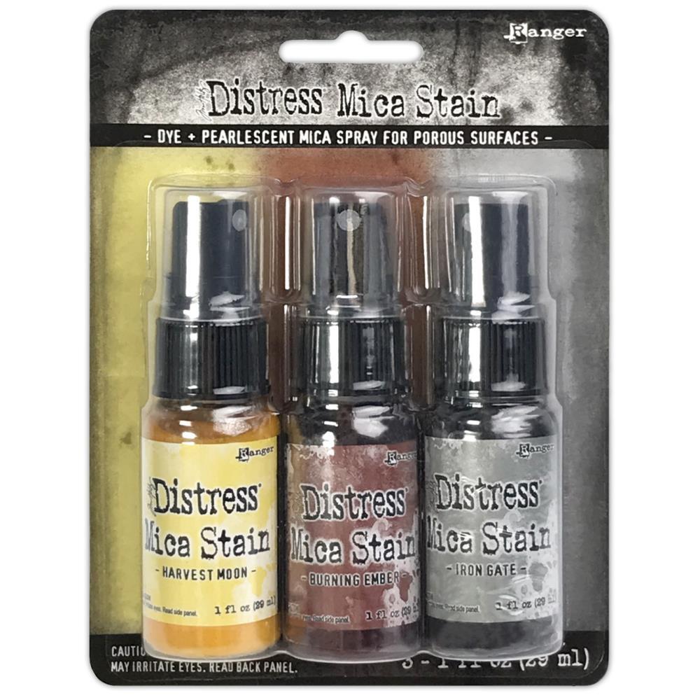 Distress Mica Stain 3色セット + 9.5インチハサミ Ranger Tim Holtz Distress Mica Stain Sprays Halloween Set #1