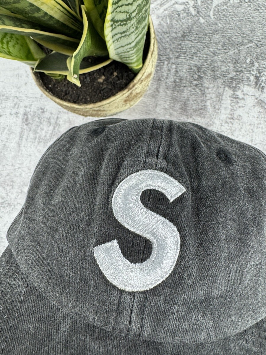 帽子 supreme s cap gray Supreme S Logo Grey 6-Panel Pigment Faded Washed Skate Rap