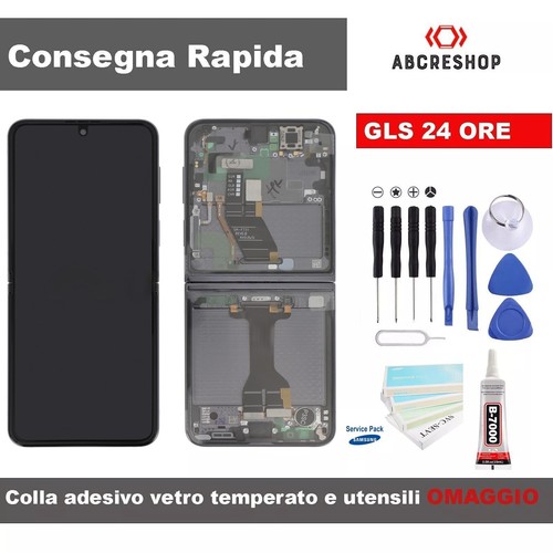 DISPLAY TOUCH ORIGINALE SERVICE SAMSUNG GALAXY Z FLIP 5 SM-F731B NERO BLU GIALLO - Zdjęcie 1 z 2
