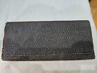 Antique Eel skin? Ostrich? bill fold wallet