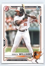 2021 Bowman Draft Donta' Williams #BD-90     Baltimore Orioles