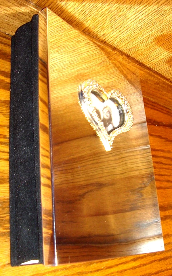 NIB Godinger Silver Art Co Silver-Plated Photo Album w/Crystal Heart~Gift!   744 - Image 4 of 4