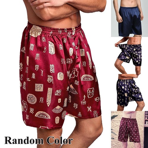 Men Silk Satin Pajamas Pyjamas Pants Sleep Bottoms Nightwear Sleepwear Short - Picture 12 of 24