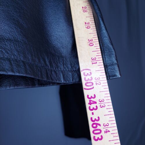 Pantalón de Cuero Newport News Para Mujer 6 Negro Bootcut Pierna Bolsillo Botón Cremallera De Colección Años 90 - Imagen 6 de 11