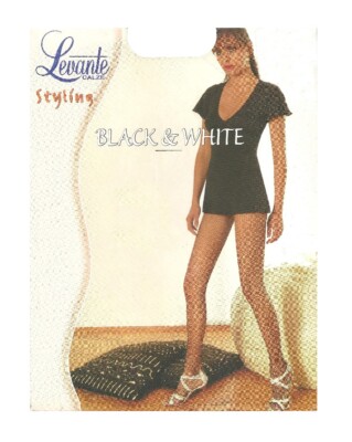 LEVANTE zweifarbige Netzstrumpfhose für Damen, Artikel BLACK & WHITE COLLANT