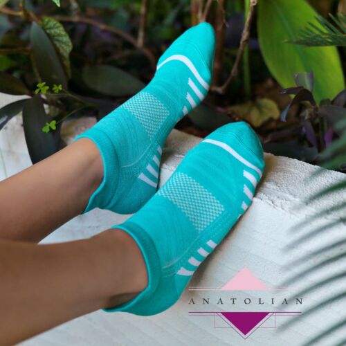 Womens Bamboo Low Cut ANKLE SOCKS with Heel Tab Thin Athletic 6 pair Comfort Fit - Picture 13 of 30