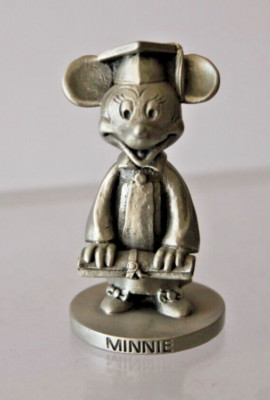 MINNIE MOUSE  THE GRADUATE  PEWTER SCHMID FIGURINE 1 3/4'' TALL