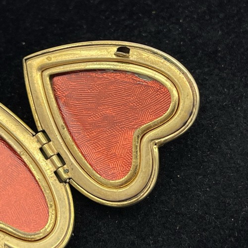 Vintage 12K Gold Filled MOP Herz Medaillon Anhänger signiert Speidel 50er Jahre - Bild 8 von 11